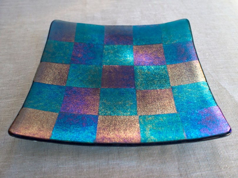 Iridescent steel blue