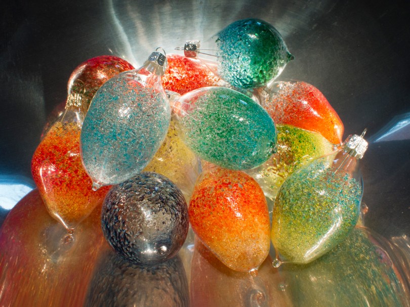 Vivien's first blown ornaments