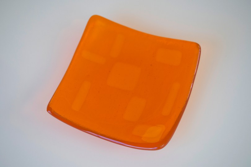 Light orange square plate