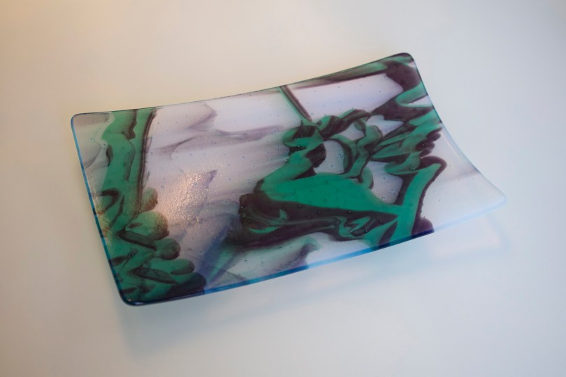 Purple and emerald platter