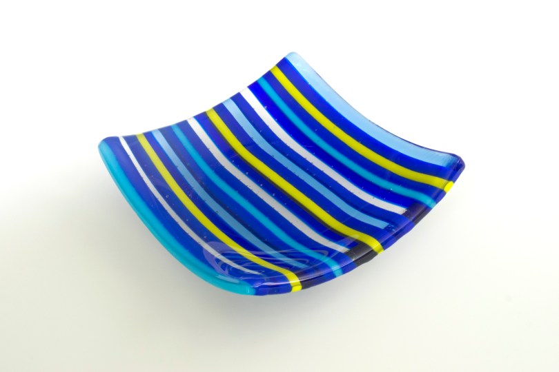 5x5" bold blue stripes